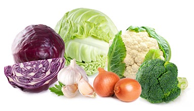 Glutathion obsahuje zdravá zelenina například česnek, cibule, brokolice, květák, zelí...