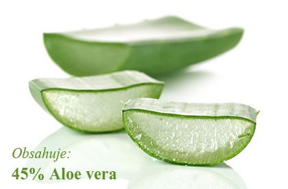 Zubní pasta s Aloe vera obsahuje 45% Aloe vera. Zubvní pasta důkladně čistí zuby a je výborná pro ty, kteří mají citlivé zuby a dásně.