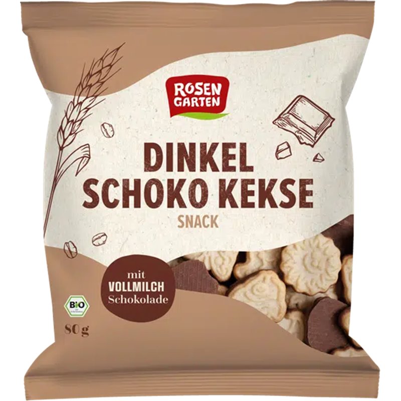 BIO Špaldové sušenky s čokoládou 80 g