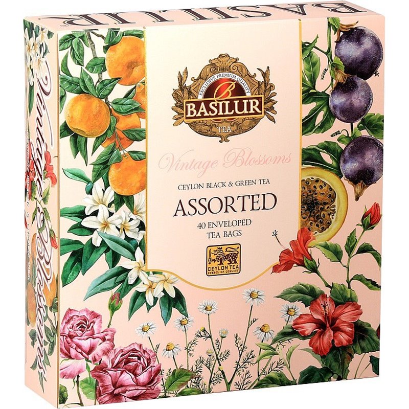 Černý a zelený čaj - Vintage Blossoms Assorted přebal 40 x 1,5 g