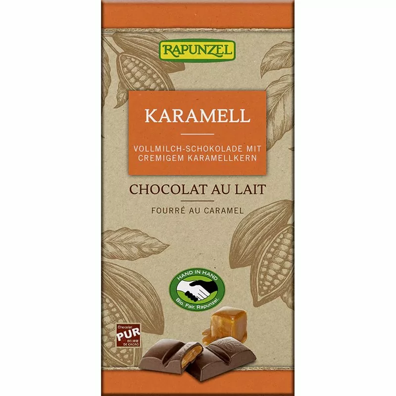 BIO mléčná čokoláda KARAMEL RAPUNZEL 100 g