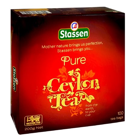 Černý čaj - Stassen Pure Ceylon Black Tea 100 x 2 g