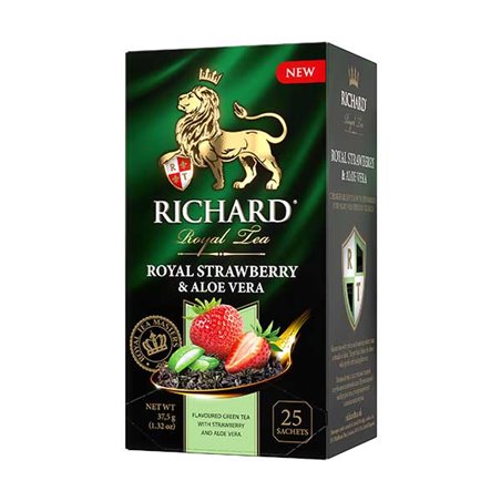 Royal Strawberry & Aloe Vera zelený čaj 25 sáčků