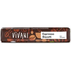 Bio mléčná čokoládová tyčinka Espresso Biscotti 40 g