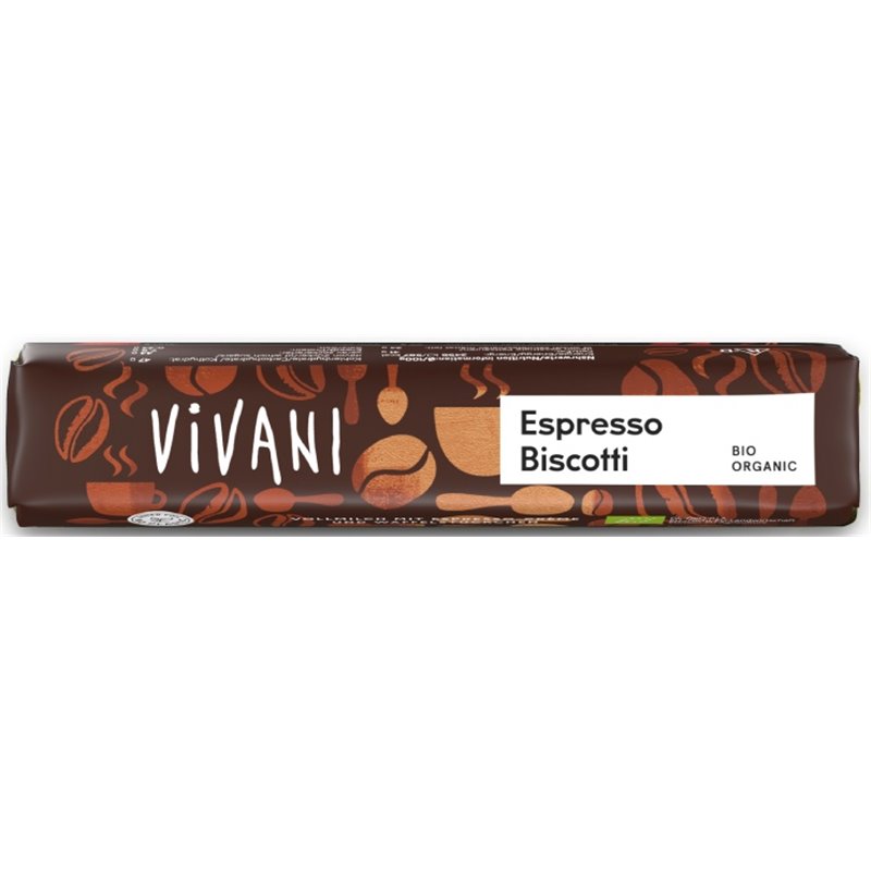 Bio mléčná čokoládová tyčinka Espresso Biscotti 40 g Bio mléčná čokoládová tyčinka Espresso Biscotti 40 g