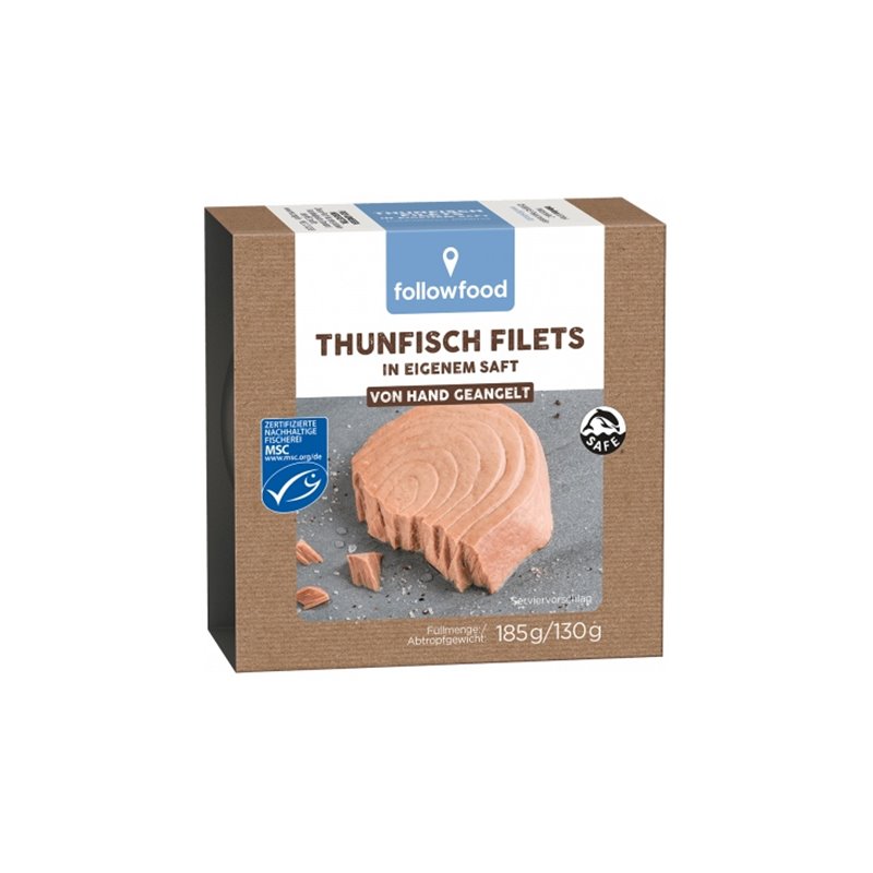 Filety z tuňáka ve vlastní šťávě 185 g