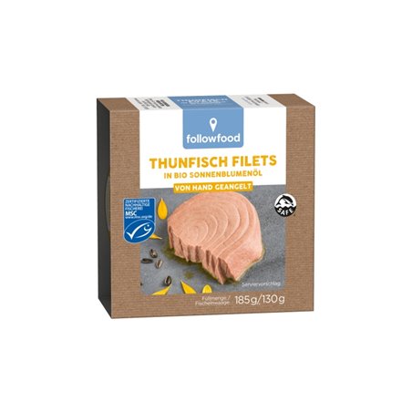 Filety z tuňáka v BIO slunečnicovém oleji 185 g