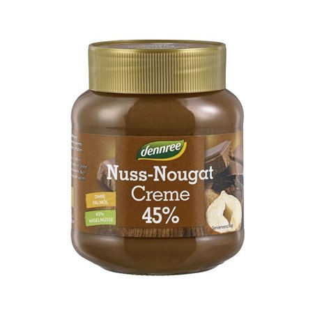 BIO Nugátový krém 45% lískových oříšků 400 g - Minimální trvanlivost do 01.04.2025
