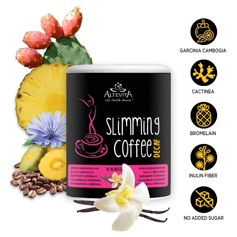Slimming Coffe Decaf Vanilla bez kofeinu 100 g