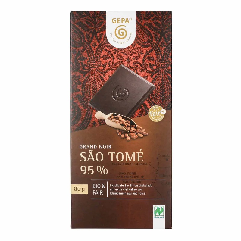 BIO Hořká čokoláda São Tomé 95% 80 g