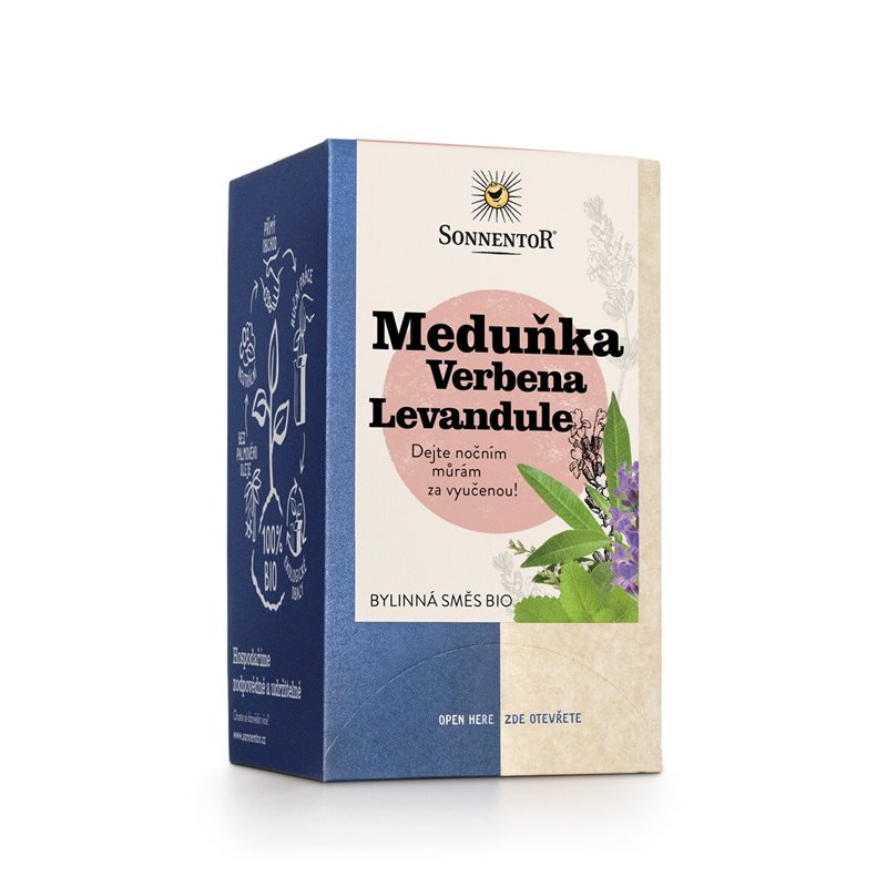 BIO bylinný čaj Meduňka Verbena Levandule 23,4 g / 18 sáčků BIO bylinný čaj Meduňka Verbena Levandule 23,4 g / 18 sáčků