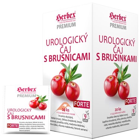 Čaj Urologický s brusinkami FORTE - Herbex 20x1,5g