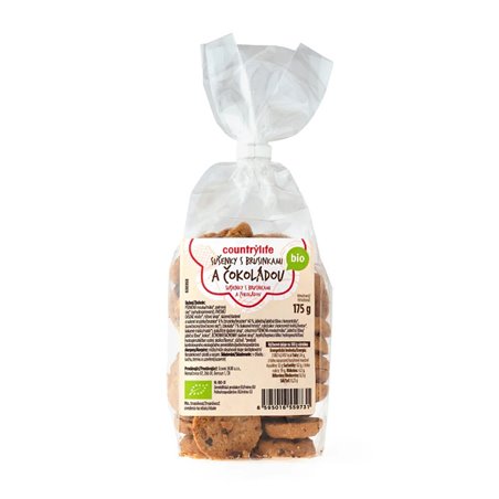 BIO Sušenky s brusinkami a čokoládou 175 g