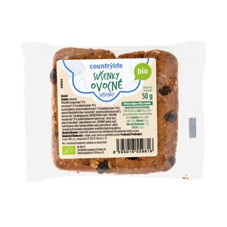 BIO Sušenky ovocné 50 g