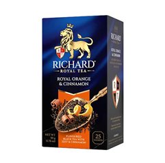 Černý čaj - Richard Royal Orange & Cinnamon 25 sáčků