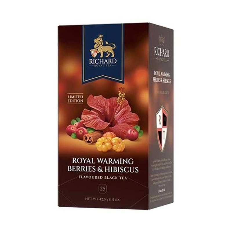 Černý čaj - RICHARD Royal Warming Berries a Hibiscus 25 sáčků