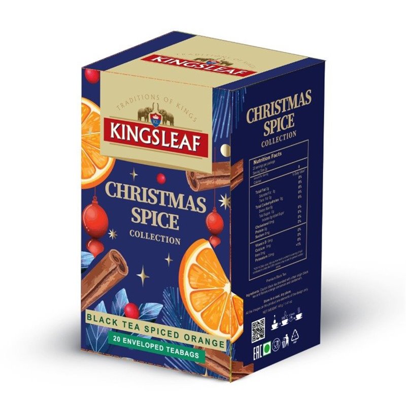 KINGSLEAF Xmas Black Spiced Orange přebal 20x2g KINGSLEAF Xmas Black Spiced Orange přebal 20x2g