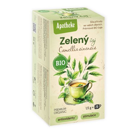  BIO Čaj Zelený čaj Camellia Sinensis 20 x 1,5 g