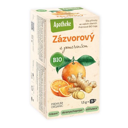 BIO čaj Zázvorový s pomerančem 20x1,5g