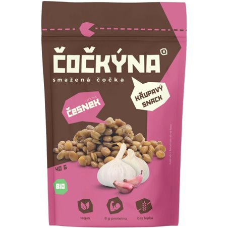 BIO Křupavá čočka Česnek 40 g