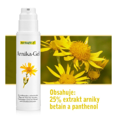 Arnika Gel 150 g s betainem a pantheolem, arnika je výborná na pohmožděniny, modřiny, otoky, bolesti kloubů