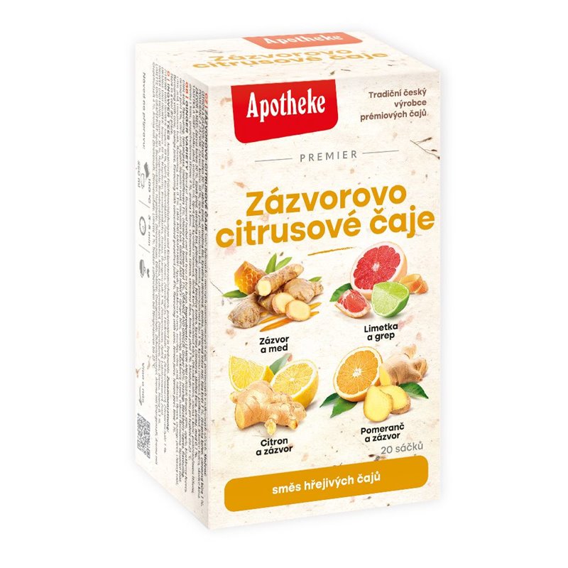 Apotheke čaj Zázvorovo-citrusové 4v1 20 sáčků Apotheke čaj Zázvorovo-citrusové 4v1 20 sáčků