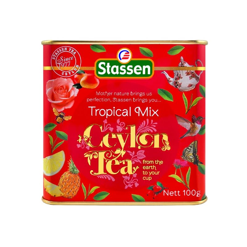 Černý čaj - Stassen Tropical Mix Black Tea plech 100 g Černý čaj - Stassen Tropical Mix Black Tea plech 100 g