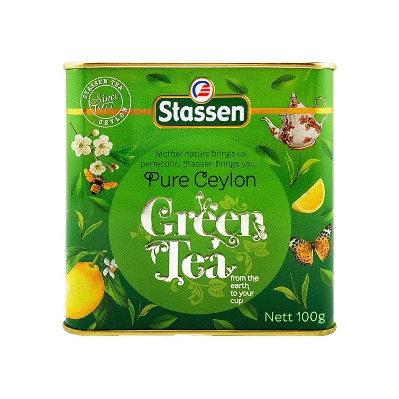 Zelený čaj - Stassen Green Tea plech 100 g Zelený čaj - Stassen Green Tea plech 100 g
