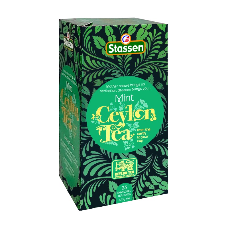 Černý čaj - Stassen Mint Black Tea 25 x 1,5 g
