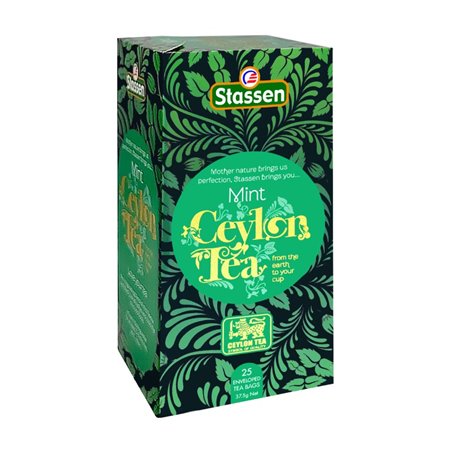 Černý čaj - Stassen Mint Black Tea 25 x 1,5 g