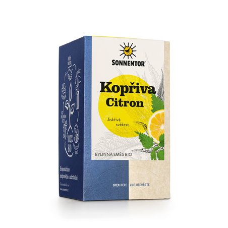 BIO Kopřiva - citron SONNENTOR 21,6 g / 18 sáčků