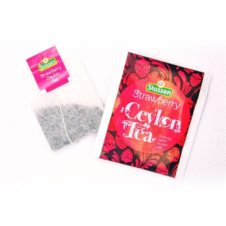 Černý čaj - Stassen Strawberry Tea 25 x 1,5 g