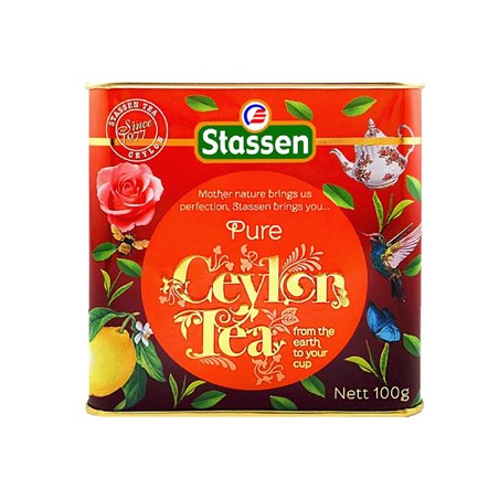 Černý čaj - Stassen Pure Ceylon Black Tea plech 100 g