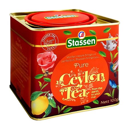 Černý čaj - Stassen Pure Ceylon Black Tea plech 100 g