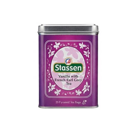 Černý čaj - Stassen Vanilla with French Earl Grey Tea plech 50 g ( 25 x 2 g )