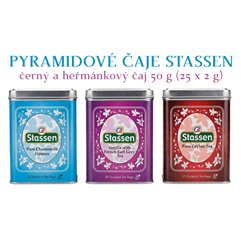 Černý čaj - Stassen Vanilla with French Earl Grey Tea plech 50 g ( 25 x 2 g )