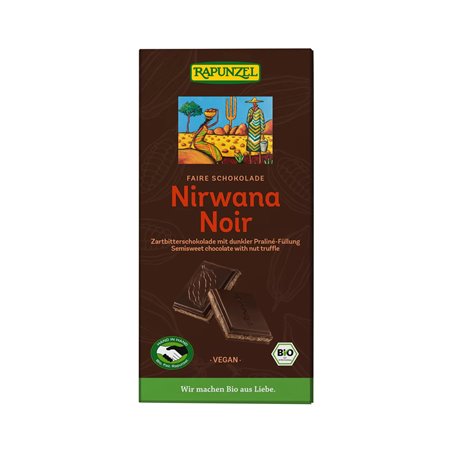 Bio čokoláda NIRWANA HOŘKÁ RAPUNZEL 100 g