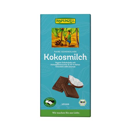 Bio čokoláda kokosové mléko RAPUNZEL 80 g