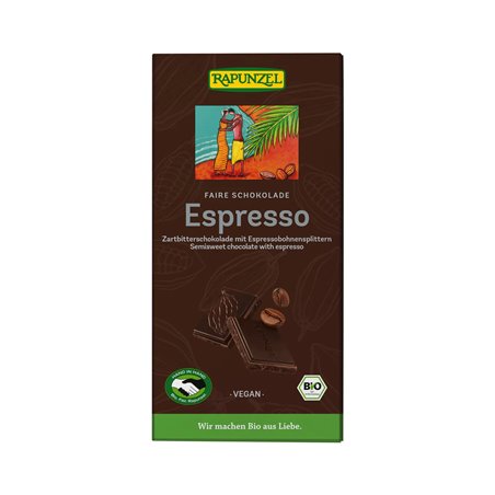 Bio hořká čokoláda Espresso RAPUNZEL 80 g