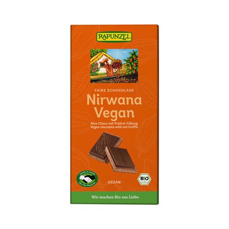 Bio čokoláda NIRWANA VEGAN RAPUNZEL 100 g