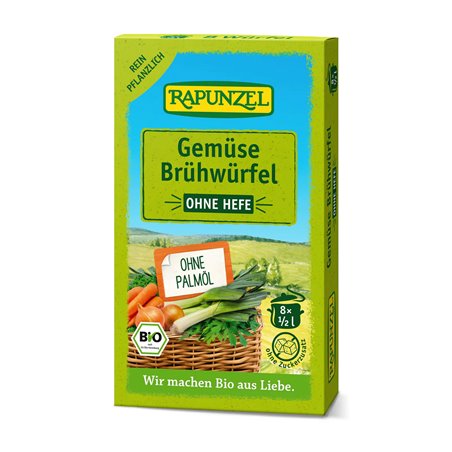 Bio zeleninový vývar bez droždí v kostce RAPUNZEL 8 ks