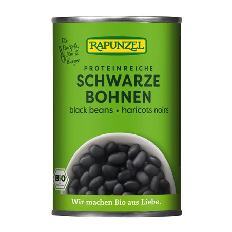 Bio černé fazole sterilované RAPUNZEL 400 g