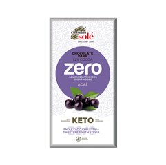 Hořká čokoláda 72% s acai a stévií bez cukru SOLÉ 100 g