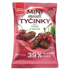 Mini müsli tyčinky višně a datle 70 g