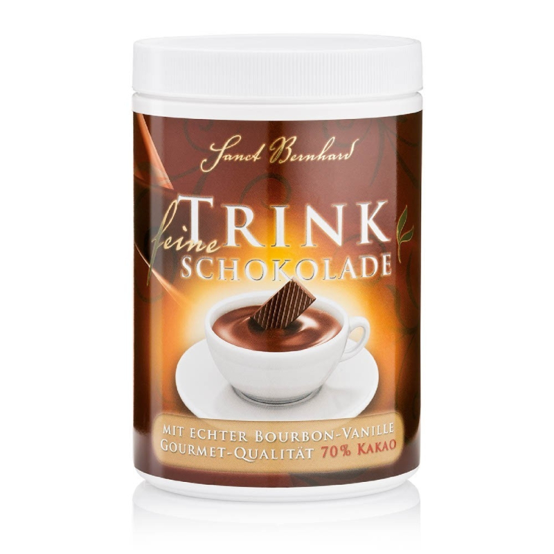 Horká čokoláda obsahuje mimořádně vysoký obsah kakaa – 70%, s nádechem pravé Bourbon vanilky.