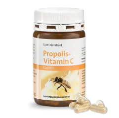 Propolis a Vitamín C 90 kapslí - doplněk stravy s propolisem a vitamínem C. Obsahuje 250 mg propolisu / kapsle