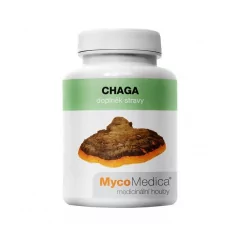 Mycomedica Chaga 500 mg 90 kapslí - vitápní houba, která se používá od 16. století v ruské a čínské tradiční medicíně