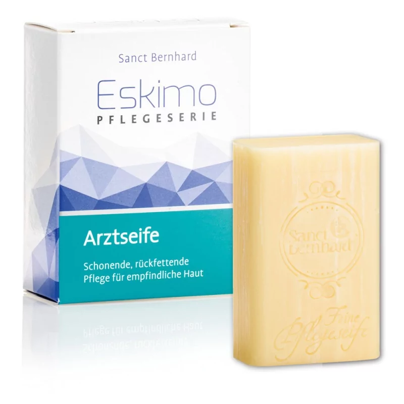 ESKIMO mýdlo pro časté mytí 100 g - mýdlo je velmi oblíbené u zdravotníků. Obsahuje jojobový olej, mýdlo parfemace a barviv.