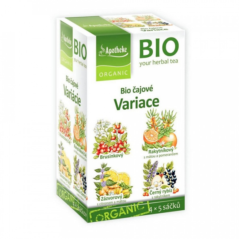 Apotheke BIO Čajové variace čaj 4v1 4x5sáčků - vyzkoušejte kvalitní BIO bylinné čaje od českého výrobce
