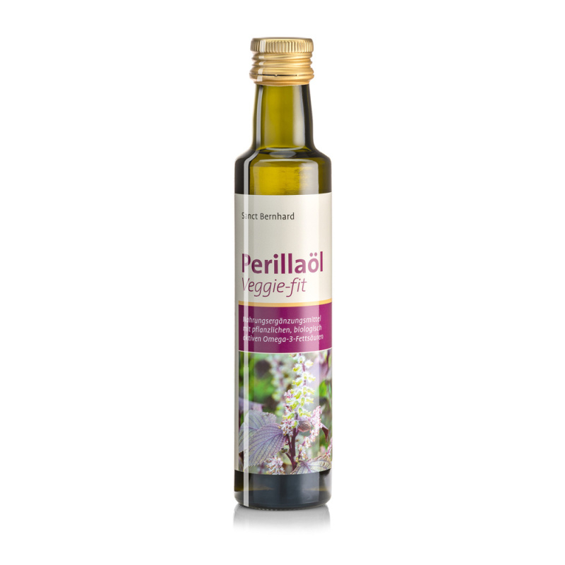 Perilový olej Veggie-fit 250 ml - pro normální hladinu cholesterolu, Perilla olej je vhodný pro vegetariány, vegany